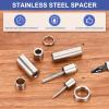 QUARKZMAN 12 x 8 x 9 mm Spacers for M8 Screws, Silver, 16 pcs view 4