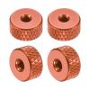 QUARKZMAN Aluminum Alloy Knurled Nuts M3 x 10 x 5 mm, 4-Pack, Orange view 1