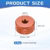 QUARKZMAN Aluminum Alloy Knurled Nuts M3 x 10 x 5 mm, 4-Pack, Orange view 2