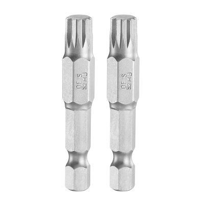 QUARKZMAN 2-Piece M8 Triple-Square Spline Bit, Magnetic, S2 Steel