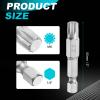 QUARKZMAN 2-Piece M8 Triple-Square Spline Bit, Magnetic, S2 Steel view 2