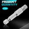 QUARKZMAN 2-Piece M8 Triple-Square Spline Bit, Magnetic, S2 Steel view 3