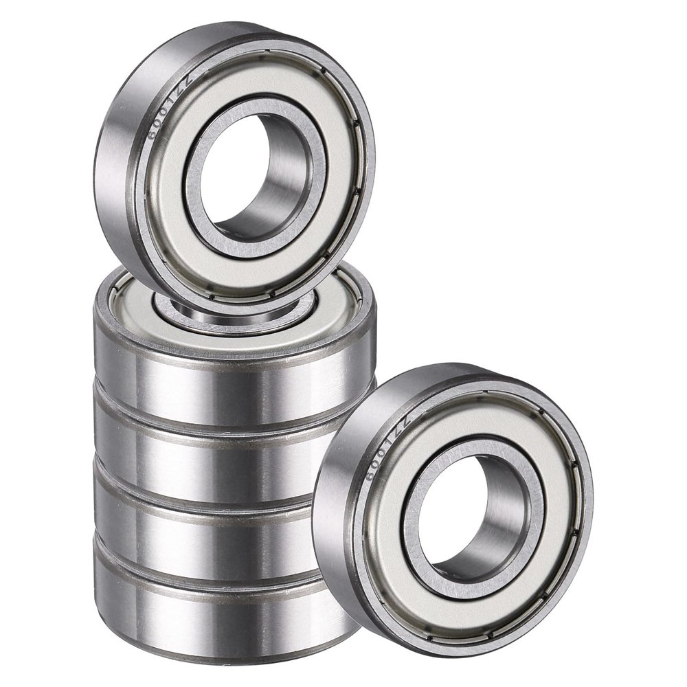 QUARKZMAN 6-Pack 6001 ZZ Deep Groove Ball Bearings, 12 x 28 x 8 mm, ABEC 5