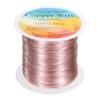 QUARKZMAN 328 ft Long Copper Jewelry Craft Wire, 28 Gauge, Pink view 1
