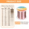 QUARKZMAN 328 ft Long Copper Jewelry Craft Wire, 28 Gauge, Pink view 2