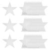 QUARKZMAN 50-Piece Silver and White Glitter Star Cutouts, 11-Inch, Double-Sided Printed view 1