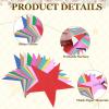 QUARKZMAN 50-Piece Silver and White Glitter Star Cutouts, 11-Inch, Double-Sided Printed view 3