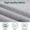 CHUNRONG Custom Bench Cushion 38 x 115 cm, Anti-Slip, Light Gray view 3