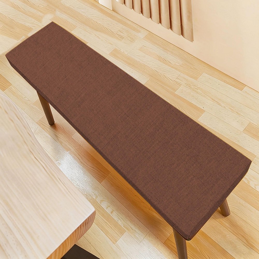 CHUNRONG Custom Bench Cushion 32 x 40 cm, Non-Slip Bottom, Brown