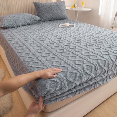 JIANINGHOME Flannel Fitted Sheet 180 x 200 cm, Super Soft and Warm