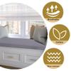 GUOZHEN Custom Bench Cushion 42 x 58 cm, Non-Slip Bottom, Washable Removable Cover, Light Gray view 3
