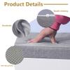 GUOZHEN Custom Bench Cushion 42 x 58 cm, Non-Slip Bottom, Washable Removable Cover, Light Gray view 4