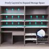 Adjustable No-Drill Metal Closet Organizer Rack view 4