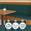 WEIZERO Custom Bench Cushion 56 x 112 cm, Non-Slip Underside, Zipper, Green view 3