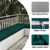 WEIZERO Custom Bench Cushion 56 x 112 cm, Non-Slip Underside, Zipper, Green view 4