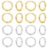 UNICRAFTALE 8 Pairs Two-Tone Twisted Hoop Earrings, 14 mm, Chunky Mini Metal Hoops for Women view 1