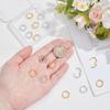 UNICRAFTALE 8 Pairs Two-Tone Twisted Hoop Earrings, 14 mm, Chunky Mini Metal Hoops for Women view 4