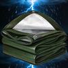 Waterproof PE Tarp 200 g/m², 1.6 x 1.9 m, Green/Silver view 1