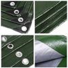 Waterproof PE Tarp 200 g/m², 1.6 x 1.9 m, Green/Silver view 2