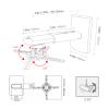 YNIYUJKL Adjustable Extendable Projector Wall and Ceiling Mount, White view 2