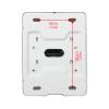 YNIYUJKL Adjustable Extendable Projector Wall and Ceiling Mount, White view 3