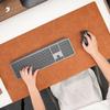 Non-Slip Leather Desk Mat with Edge Protection, Dark Gray, 80 x 40 cm view 4