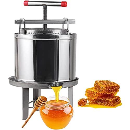 Stainless Steel Honey & Fruit Press with T-Handle for Honey, Wine, Juice & Pepper