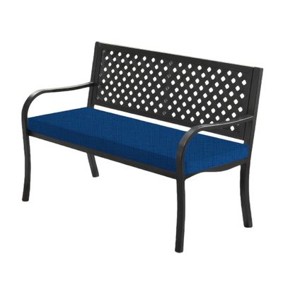 GOUBO Custom Bench Cushion 46 x 175 cm, Non-Slip Underside, Removable and Washable, Blue