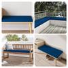 GOUBO Custom Bench Cushion 46 x 175 cm, Non-Slip Underside, Removable and Washable, Blue view 2