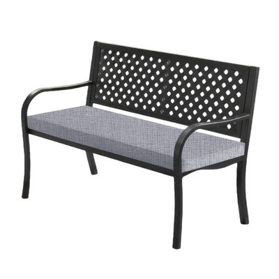 GOUBO Custom Bench Cushion 58 x 90 cm, Non-Slip, Removable and Washable, Light Gray
