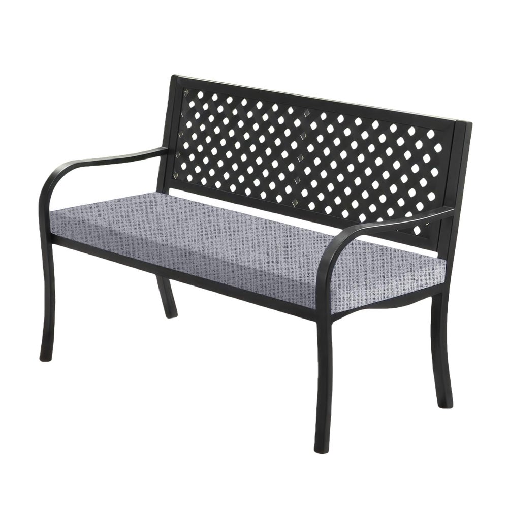 GOUBO Custom Bench Cushion 58 x 90 cm, Non-Slip, Removable and Washable, Light Gray