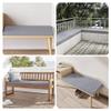 GOUBO Custom Bench Cushion 58 x 90 cm, Non-Slip, Removable and Washable, Light Gray view 2