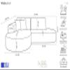 WFL GROUP 3-Seater L-Shaped Bouclé Corner Sofa, Scandinavian Loft Style, Left Corner, Gray view 3