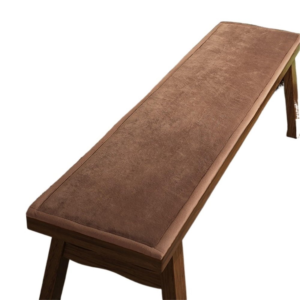 1-Piece Long Bench Cushion, Anti-Slip, 30 x 80 cm, Coffee