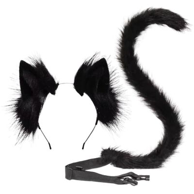 Faroby Cat Ears and Tail Set with Adjustable Belt