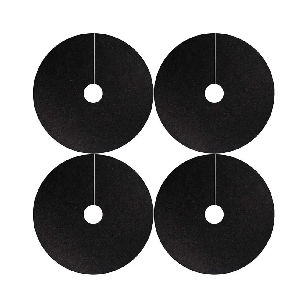 ETUELNOPT Tree Mulch Ring Protection Mats, 6-Pack, Black, 32 x 32 x 4 cm