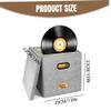 Hotainoys Vinyl Record Storage Box, Foldable Stackable Case with Lid, Portable Cotton and Linen Storage Box for Home Office view 4