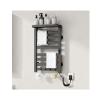 WRJAHCG Electric Wall-Mounted Towel Warmer with Timer, Thermostat and Folding Shelf, Gray view 1