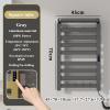 WRJAHCG Electric Wall-Mounted Towel Warmer with Timer, Thermostat and Folding Shelf, Gray view 2