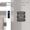 WRJAHCG Electric Wall-Mounted Towel Warmer with Timer, Thermostat and Folding Shelf, Gray view 4