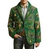 Men's Green Corduroy Patchwork Blazer, Size M view 1