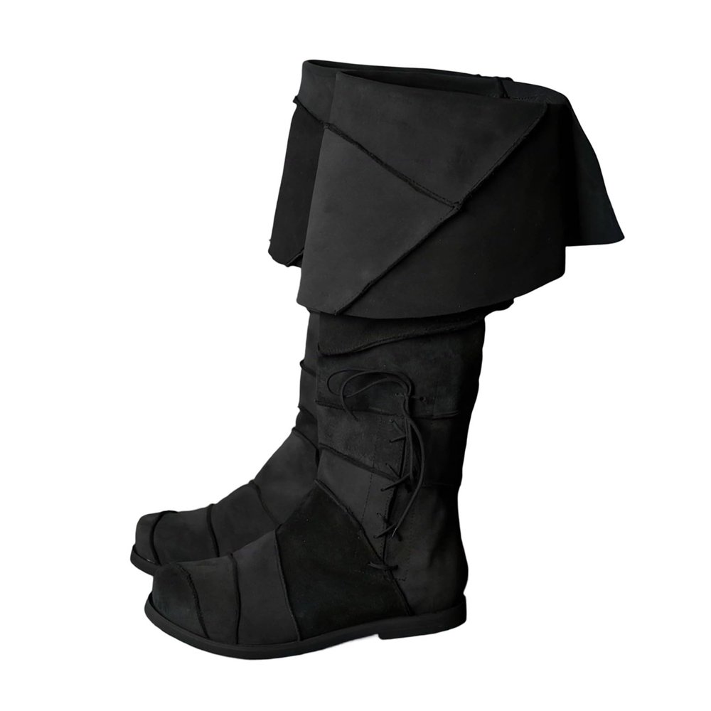Men's Renaissance Medieval Faux Leather Pirate Boots
