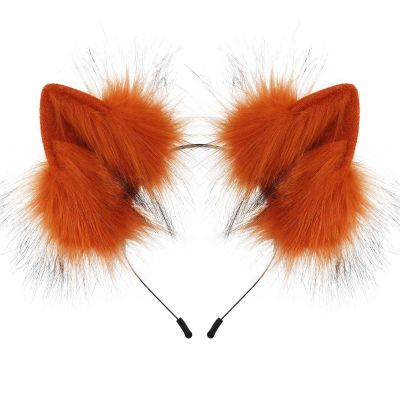OYHDYYUHJDK Faux Fur Wolf Ears Headband, Fox and Cat Ears, Furry Cosplay Headwear for Women