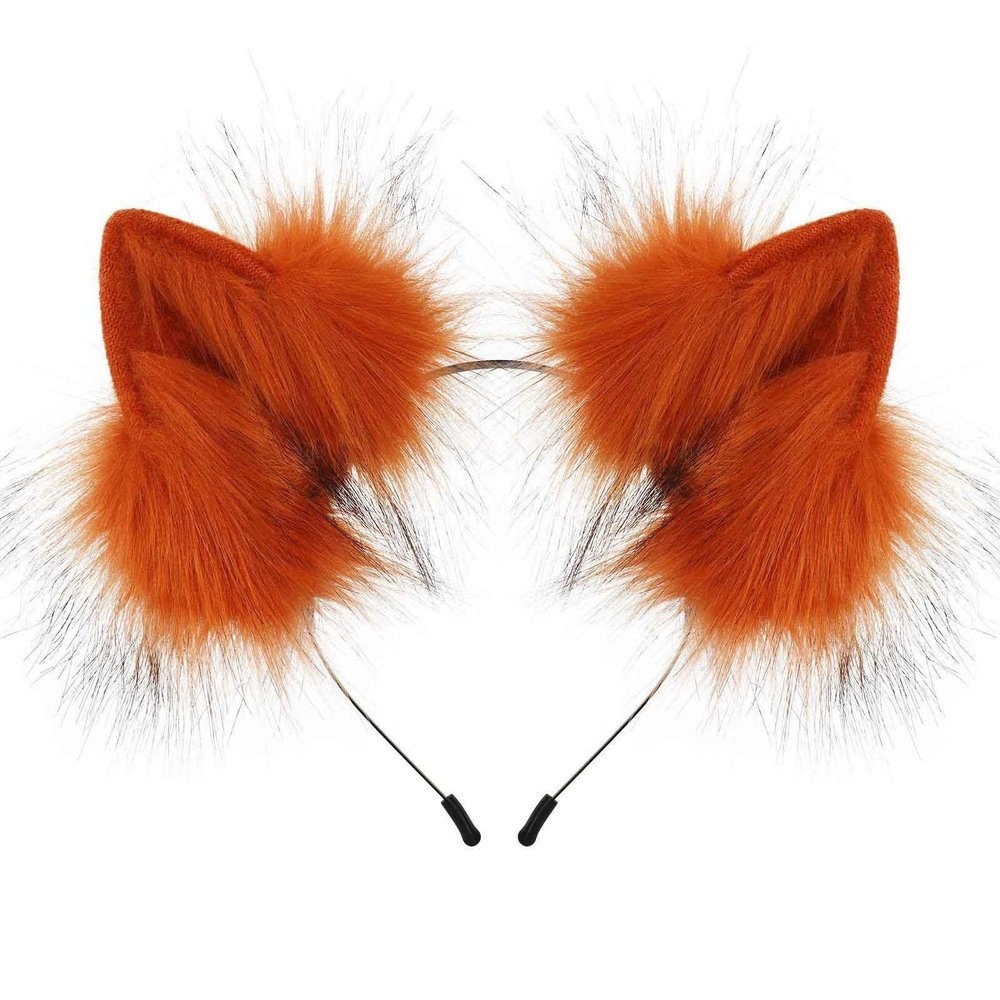 OYHDYYUHJDK Faux Fur Wolf Ears Headband, Fox and Cat Ears, Furry Cosplay Headwear for Women