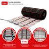 Mi-Heat Electric Underfloor Heating 200 W/m, 3.0 m Set with TH11 WiFi Thermostat, Black view 3