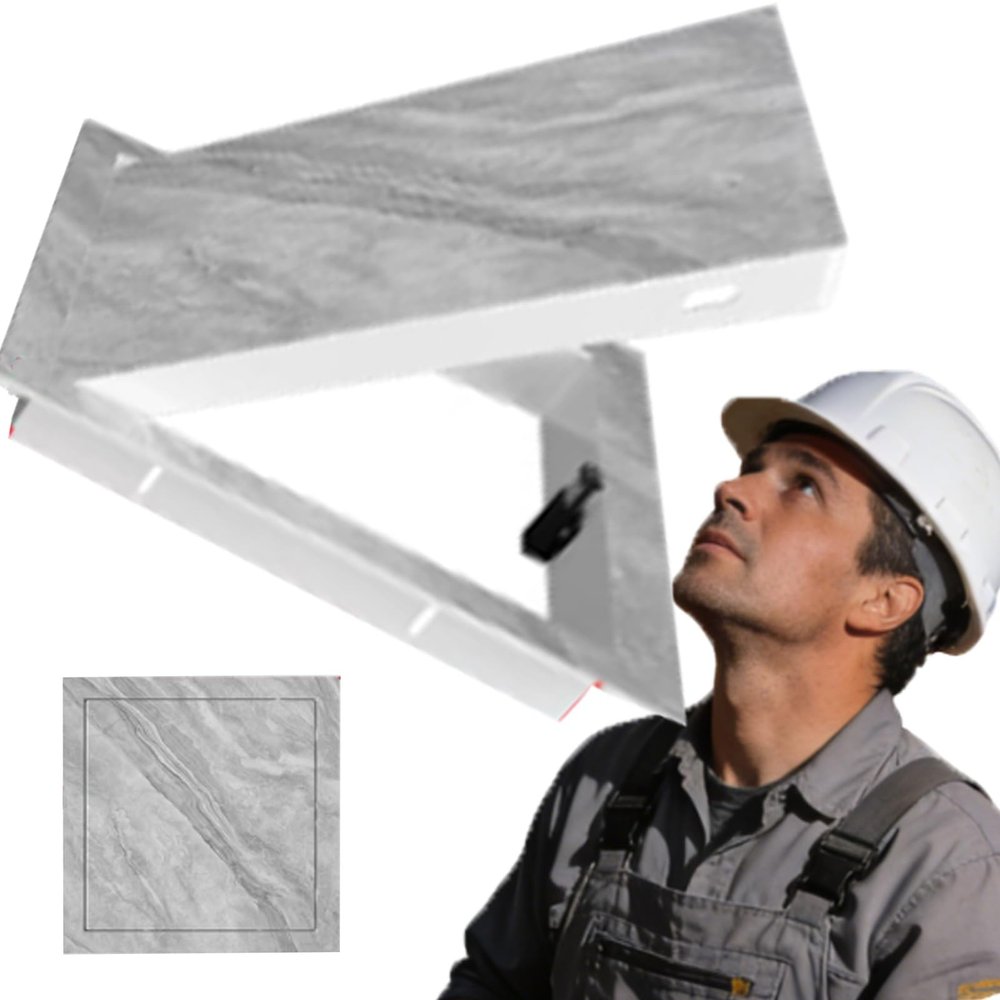 Minglez Invisible Inspection Hatch for Ceiling Tiles, Grey, 500 x 190 mm