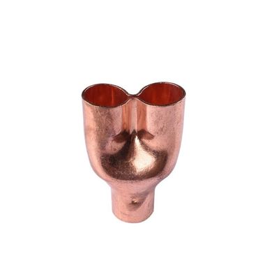6.35/54 mm ID Y-Shaped 3-Way Copper End-Feed Solder Fitting, Equal Reducer, 42 x 28.6 x 28.6 mm