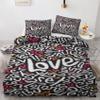 Love Bedding Set 200 x 220 cm, 3-Piece Modern Abstract Grunge Design view 1