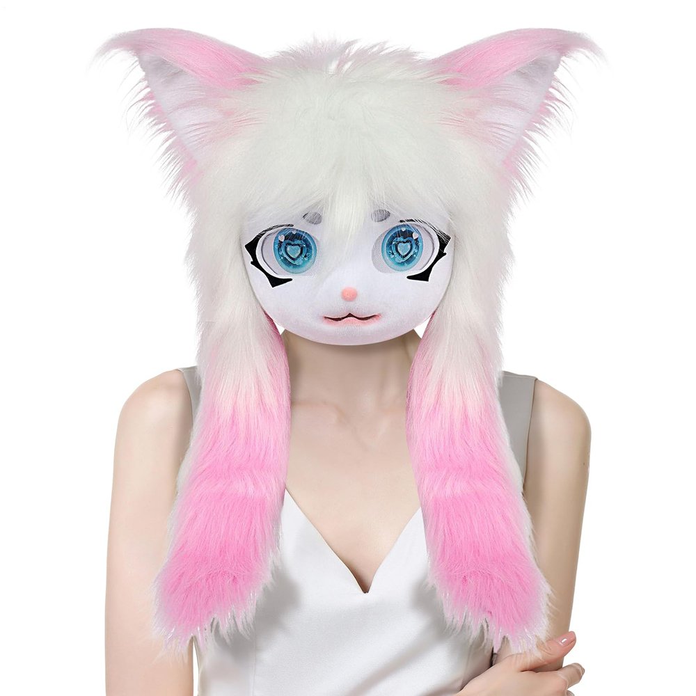 Furry Head Soft Plush Costume Accessory