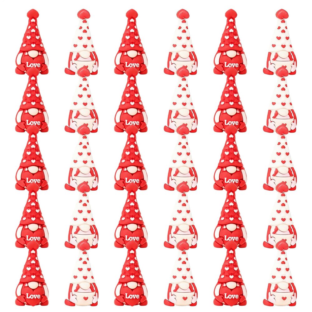 Valentine’s Day Gnome Decorations, 30-Piece Mini Figure Set